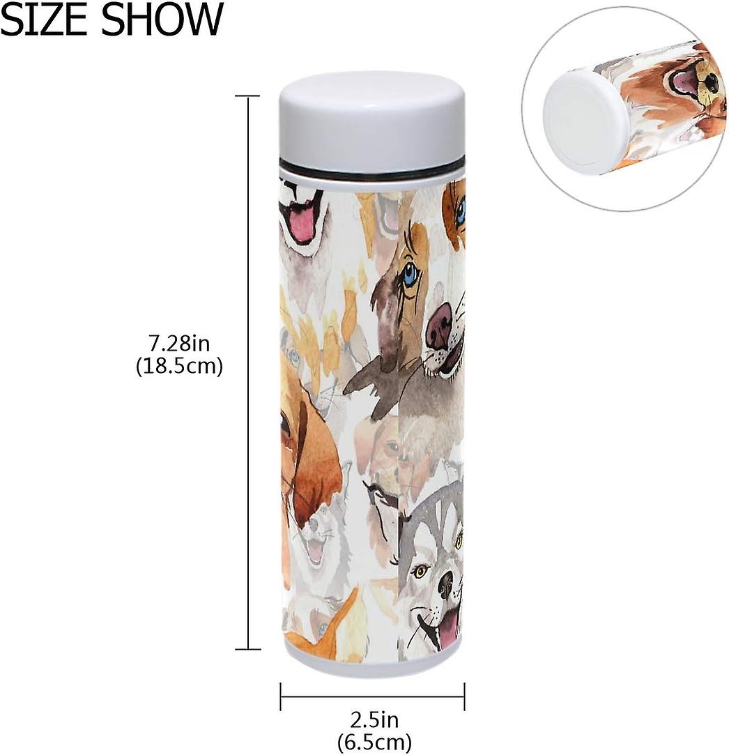 Vacuum Insulated Stainless Steel Water Bottle Exotic Dog Thermos Tumblers Portable Hyrdoflask Travel Mug