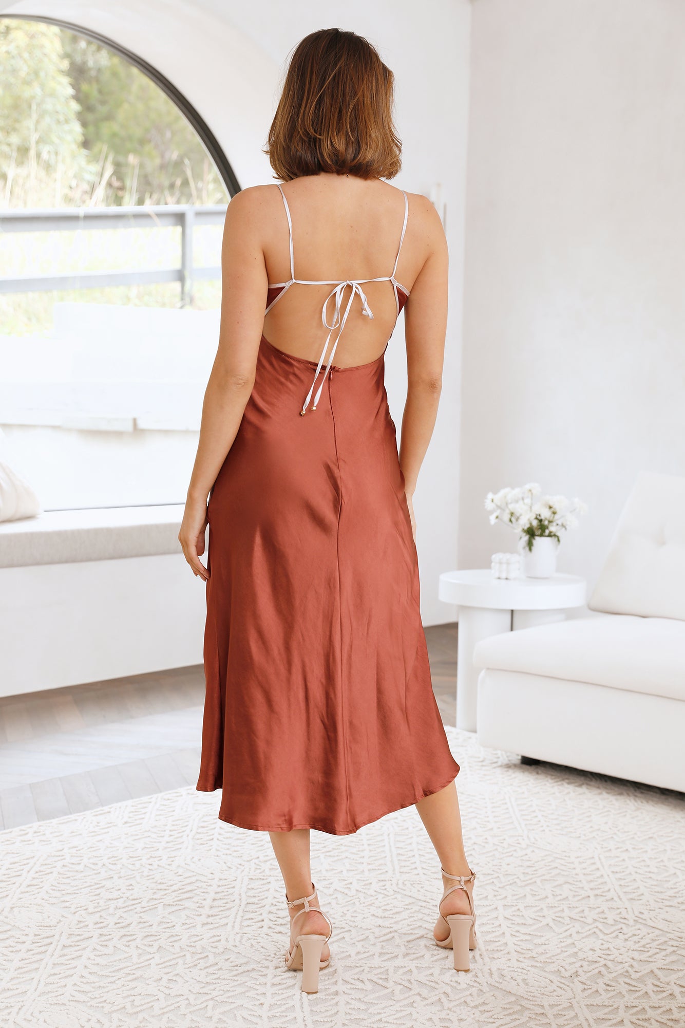 Time To Get Down Maxi Dress Brown