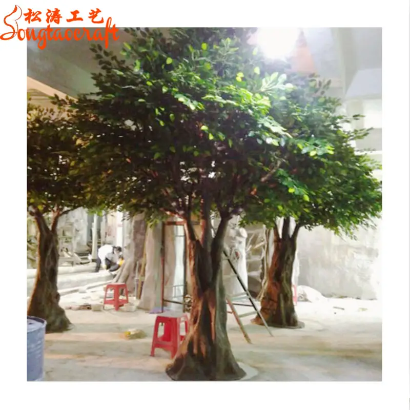 Large outdoor artificial trees big cheap artificial oak tree for garden decoration