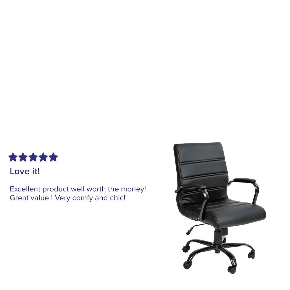 Mid back LeatherSoft Executive Swivel Office Chair