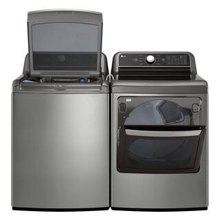 LG 5.5 Cu. Ft. SMART Top Load Washer in Graphite Steel with Impeller NeveRust Drum and TurboWash3D Technology WT7400CV