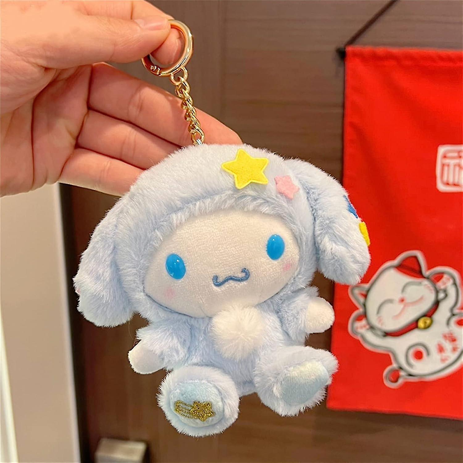 My Melody Plush Keychain，5in/13cm Plush Toy Plush Doll Cute Kromi Cinnamoroll Plush Keychain Stuffed Animal Toys Anime Figure Cosplay Pendant Doll Key