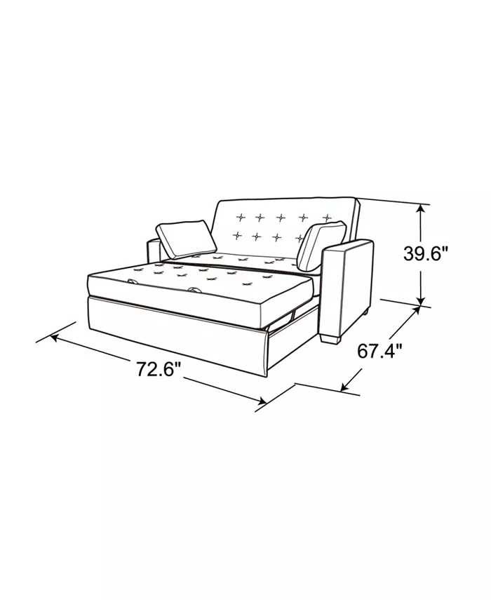 Serta Augustus Queen Size Convertible Sofa