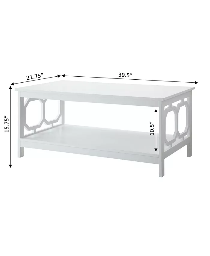 Convenience Concepts Omega Coffee Table with Shelf