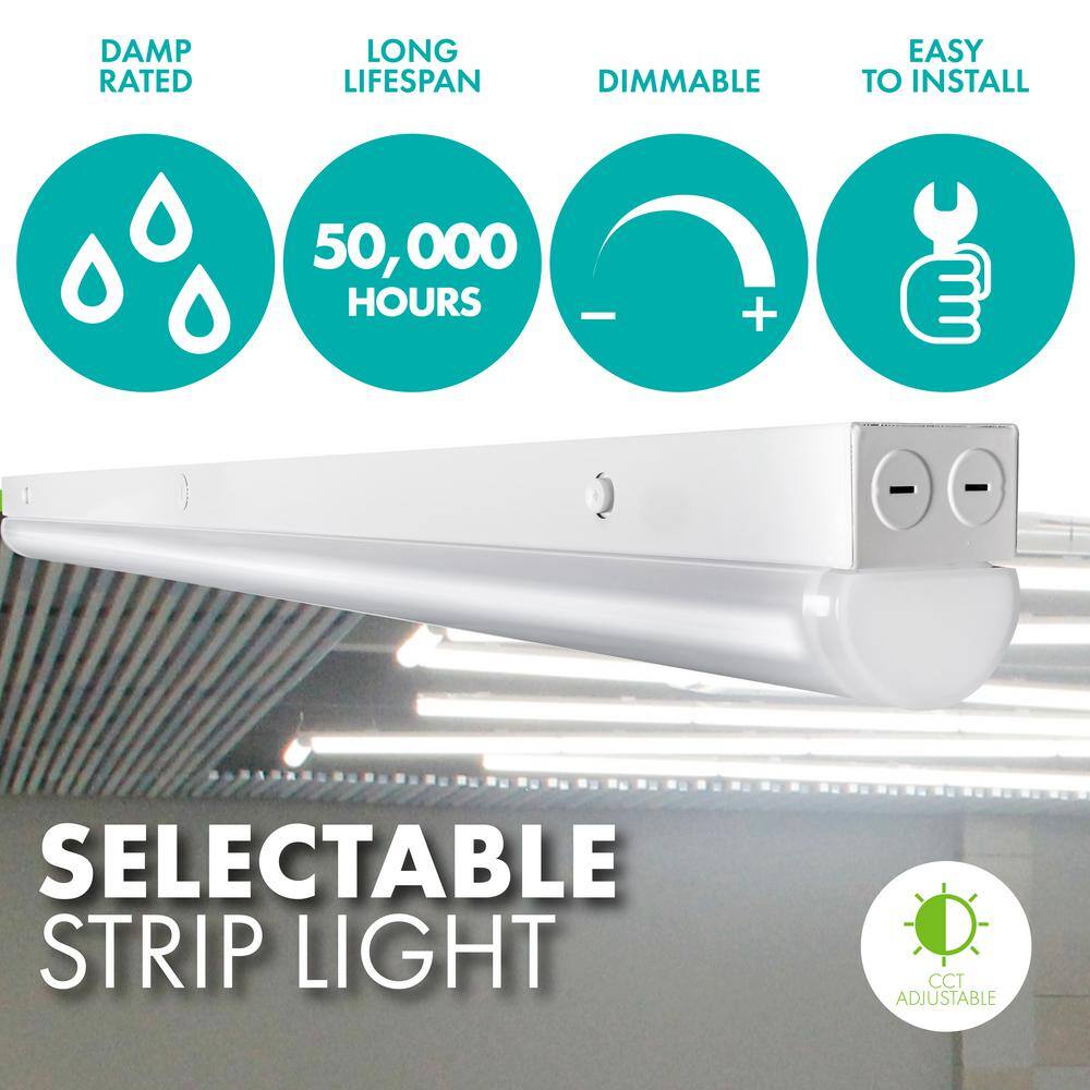 Simply Conserve 406496-Watt Equivalent Dimmable Integrated LED Strip Light 3500K4000K5000K  6-pack L3050-STRP-3550-4FT-D-ADJ-120277-6