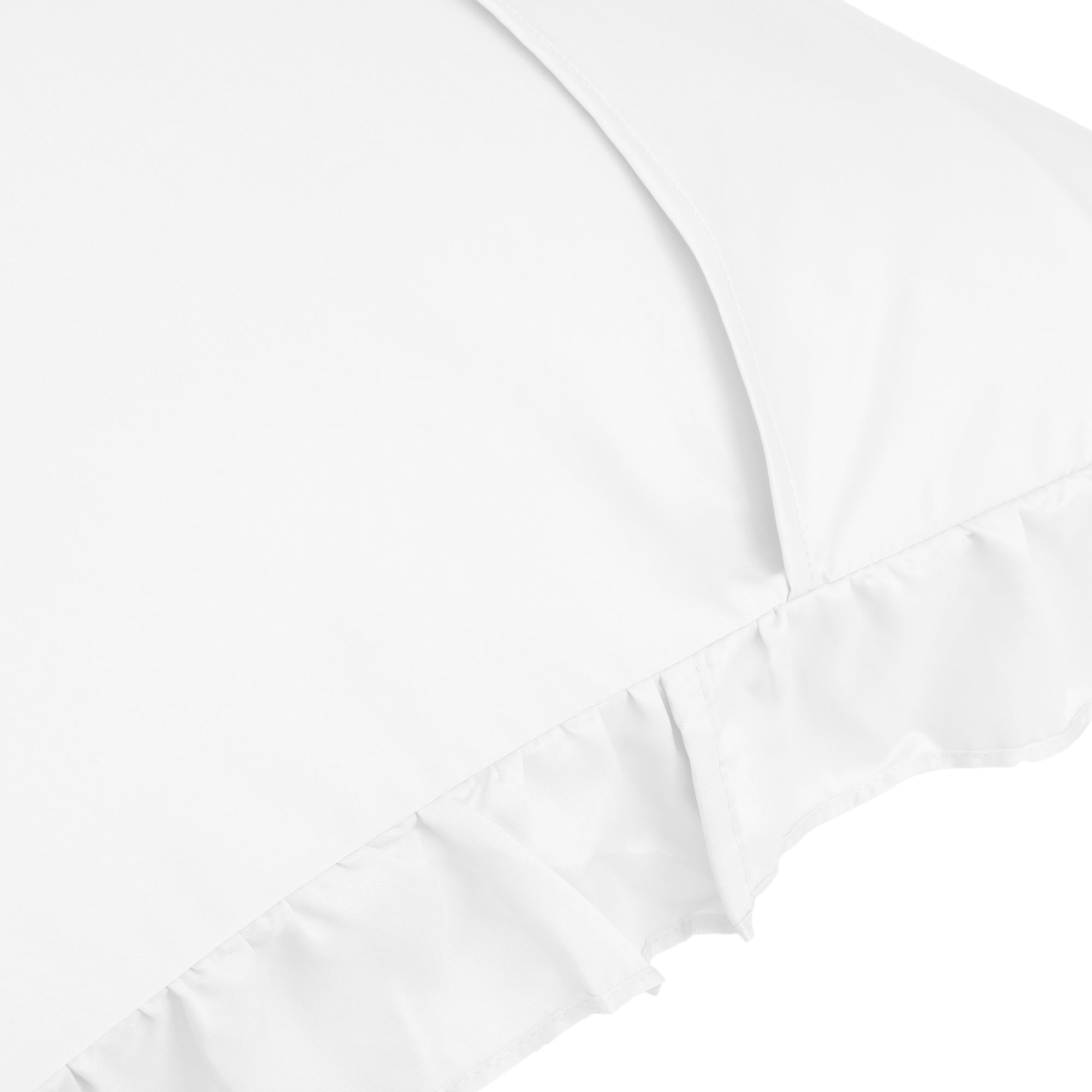 PiccoCasa Satin Pillowcase Pillowcases Ruffled Pillowcases Pillow Shams， White Euro