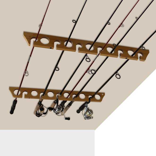 2-Piece 3-in1 11-Rod Wall or Ceiling Rod Rack