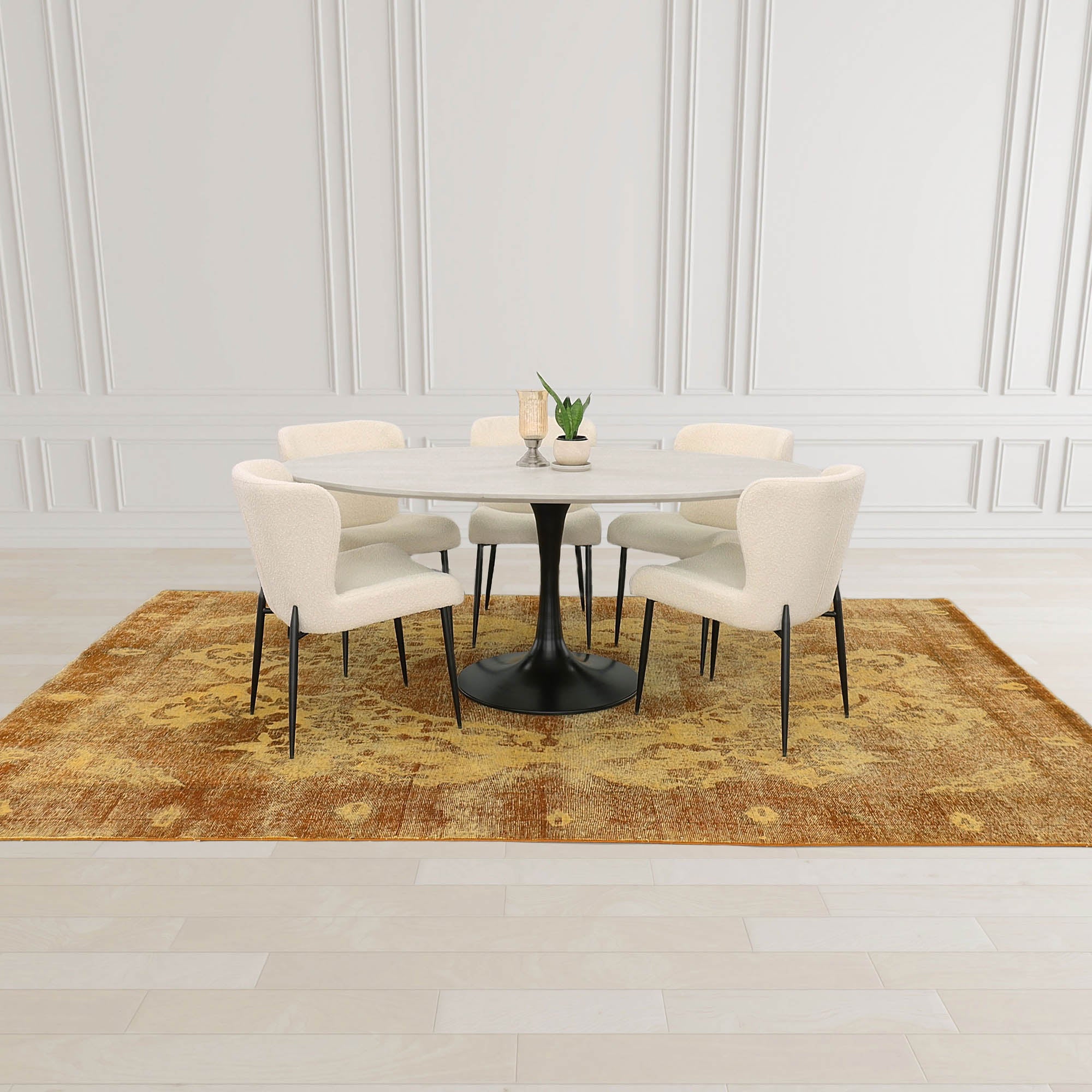 Aspen Oval Dining Table with Metal Base