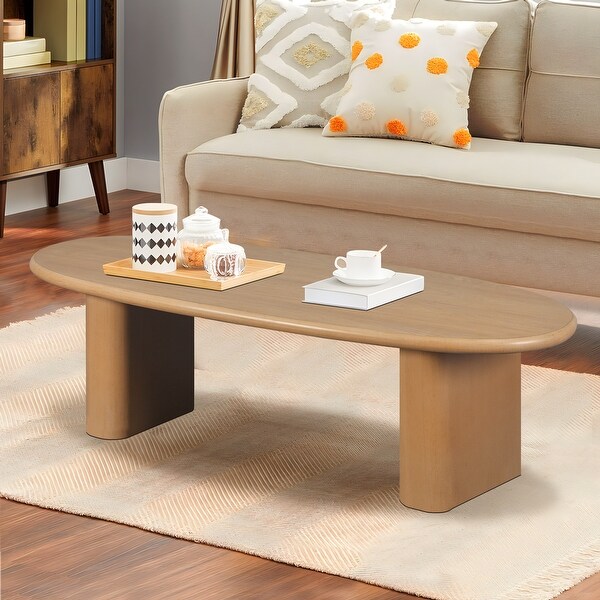 Roomfitters 51'' Tapered Tabletop Coffee Table，Natural Wood