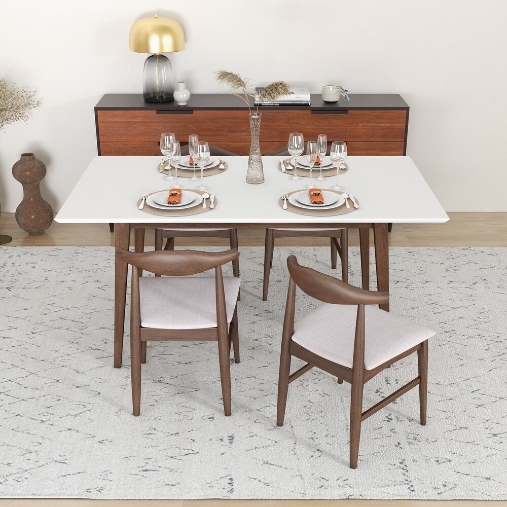 Sten Modern Solid Wood Dining Table and Chair Set Dining Room Furniture Set