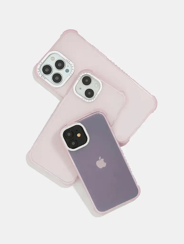 Pink Shock iPhone Case With Silver Camera Hole