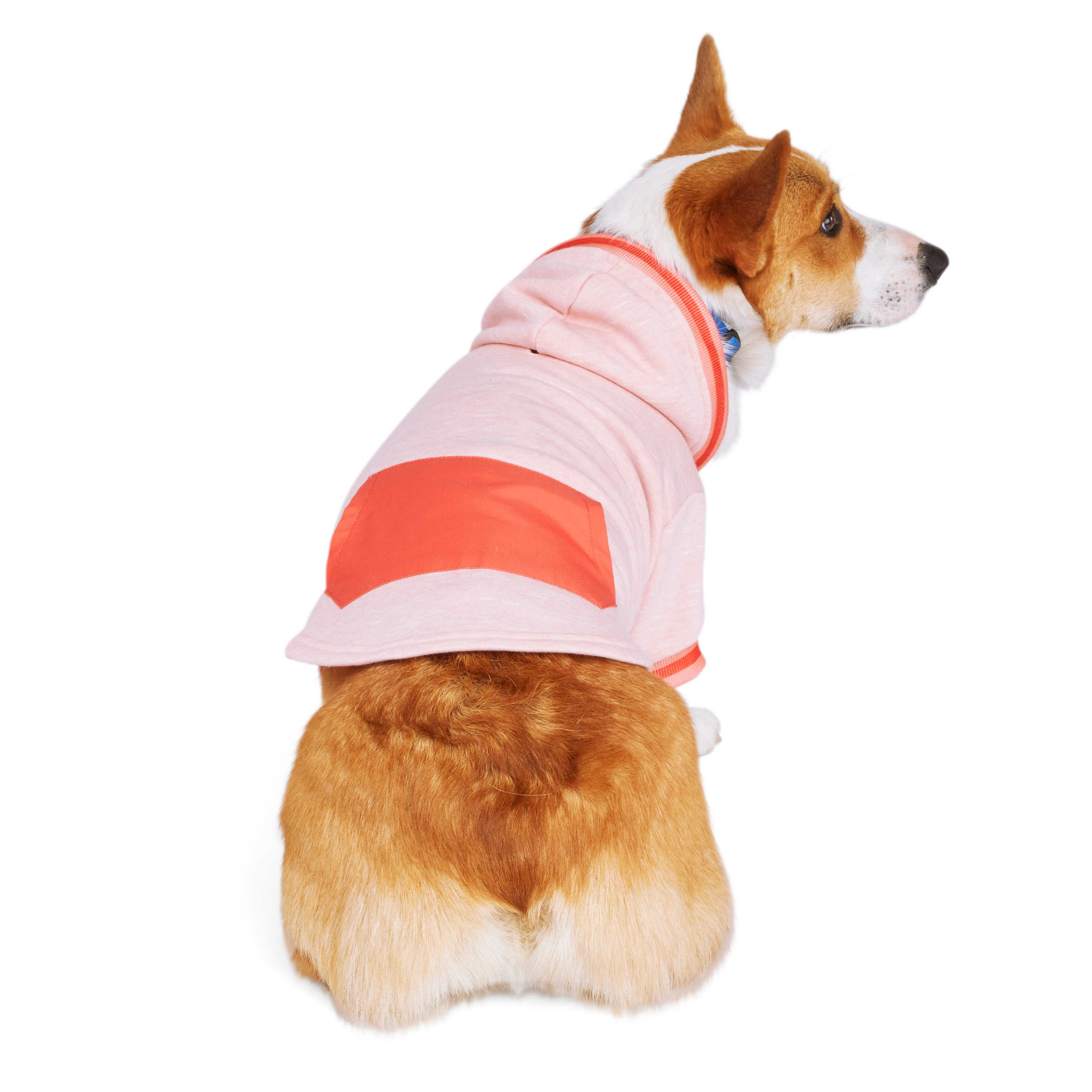 YOULY Pink Spacedye Hoodie for Dogs， X-Small