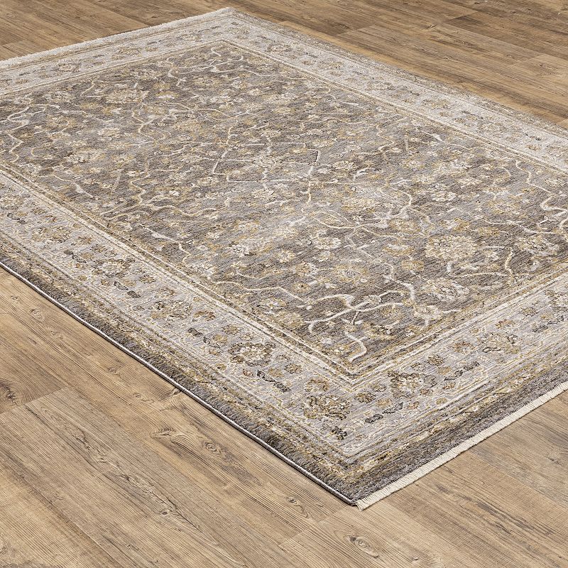 StyleHaven Mascotte Floral Traditional Fringed Area Rug