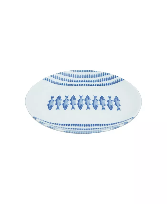 Porland Marine Blue 6-Piece Cake Plate Set