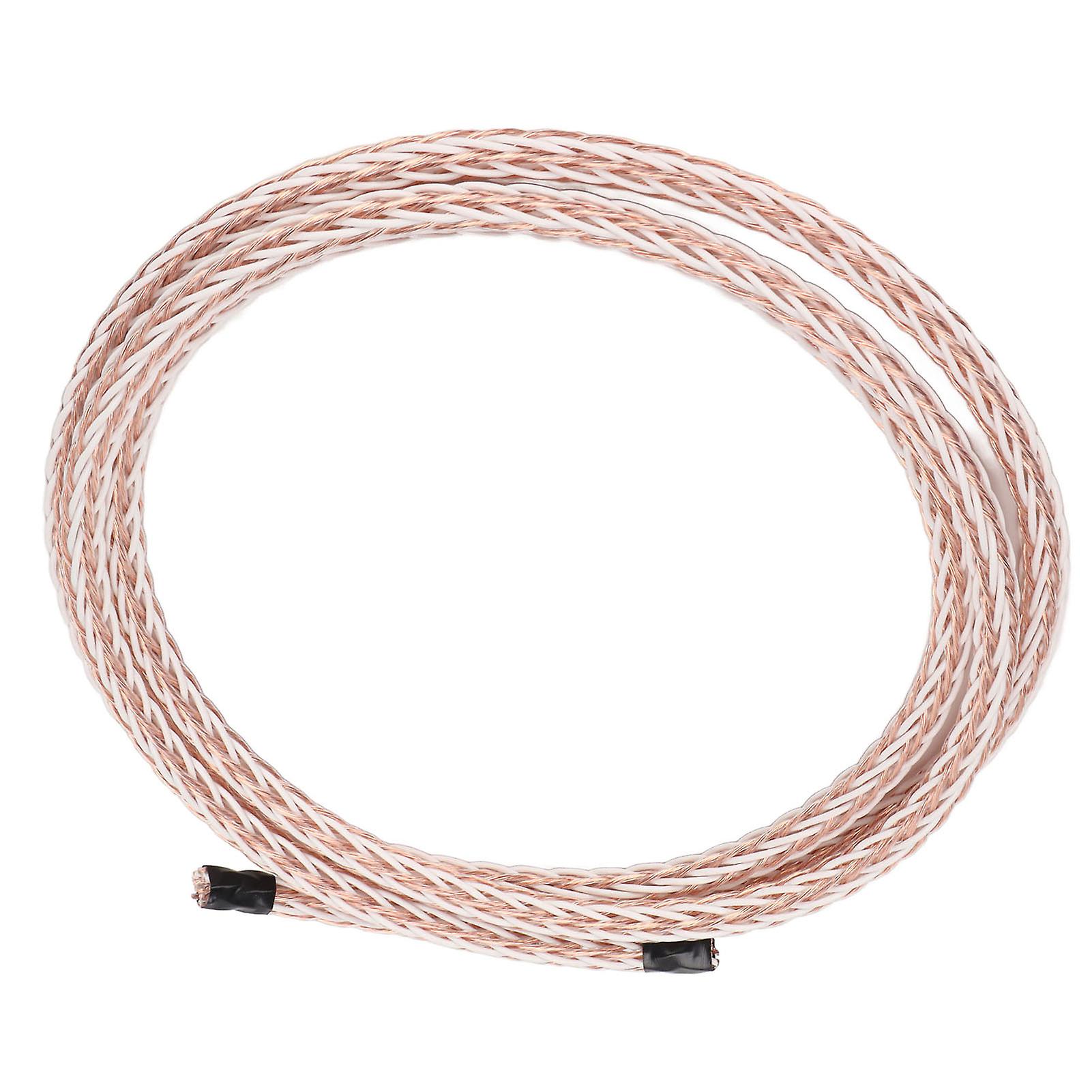 Rca Interconnect Cable Occ Copper 16 Core High Fidelity Speaker Bare Wire For Amplifier Cd 6.5ft