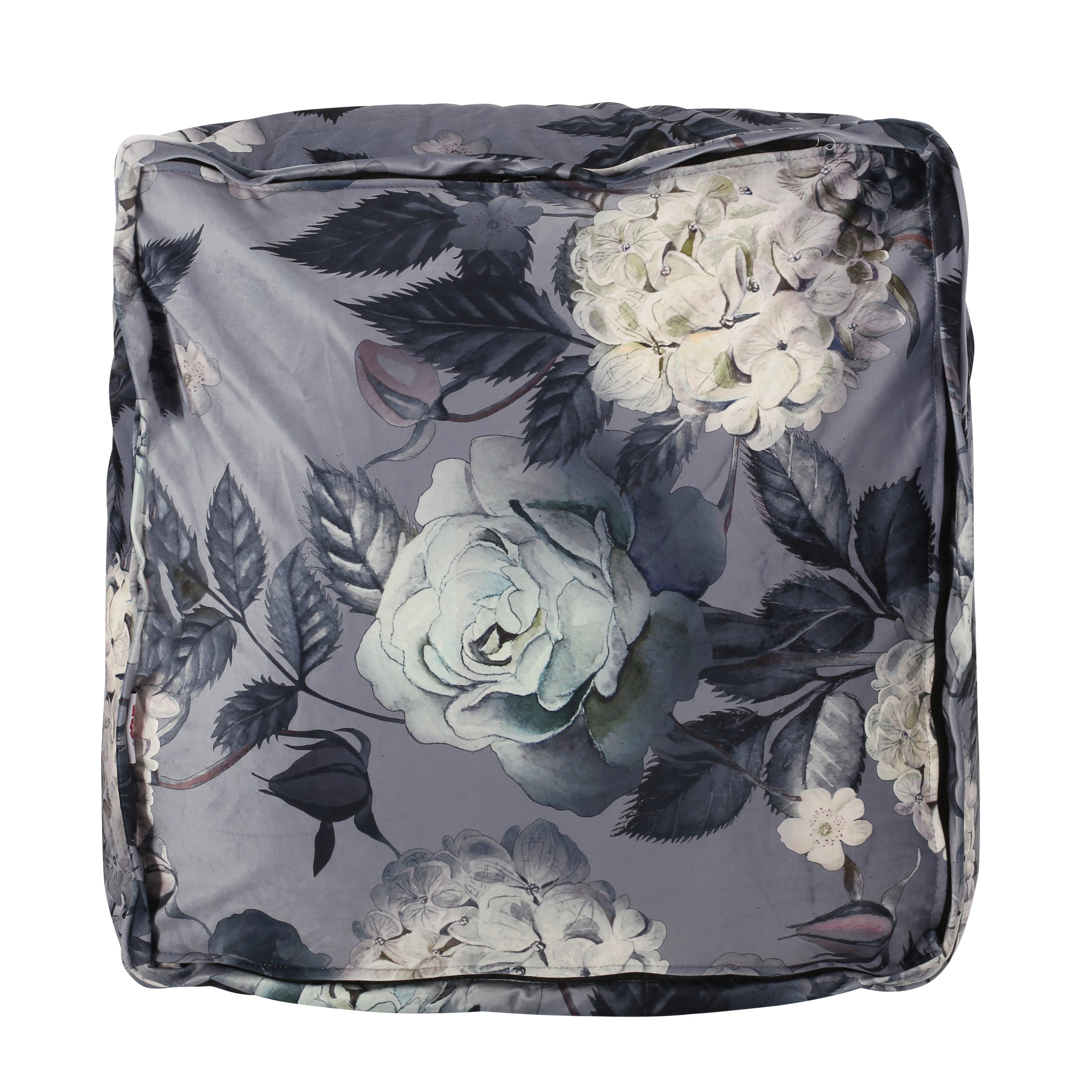 Amlin Traditional Fabric Flower Print Pouf