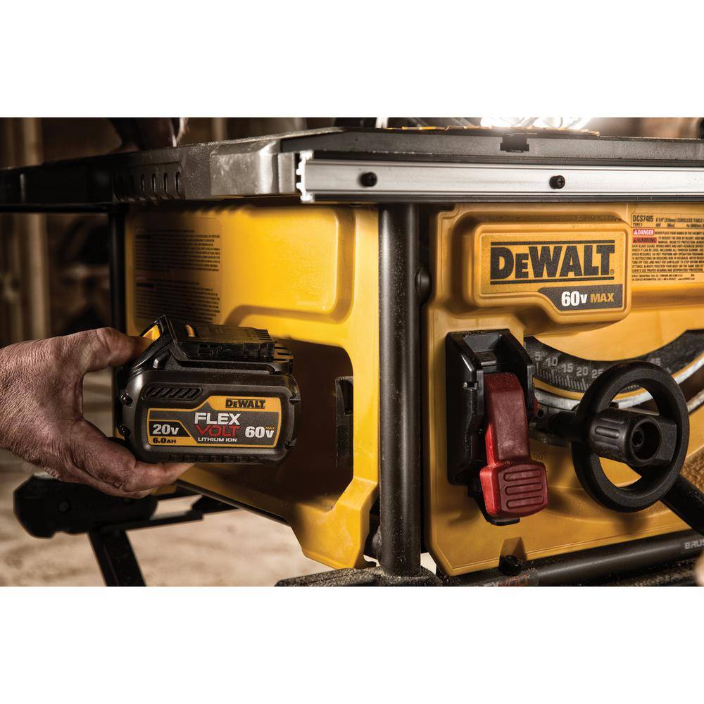 DW FLEXVOLT 60V MAX Cordless Brushless 8-14 in. Table Saw Kit (Tool Only) DCS7485B