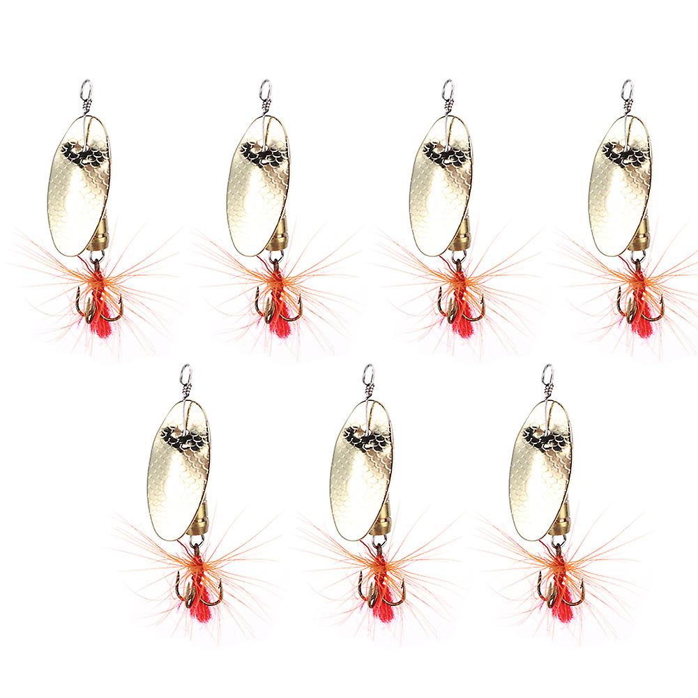 7pcs 3gand#8209;5.5g Composite Sequin Bait Metal Rotation Lure Feather Hook Swimbait Fishing Tackle1/8oz(4.5g)