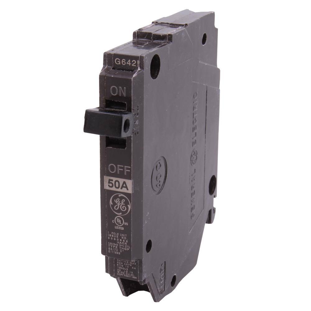 GE Q-Line 50 Amp 12 in. Single Pole Circuit Breaker THQP150