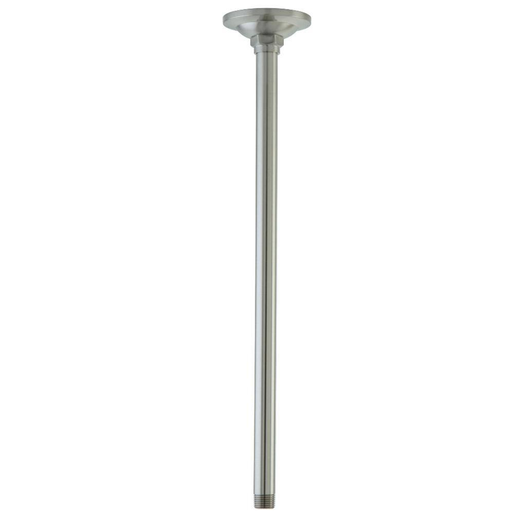 Kingston Brass Raindrop Ceiling 17 in. Shower Arm with Flange in Brushed Nickel HK217A8