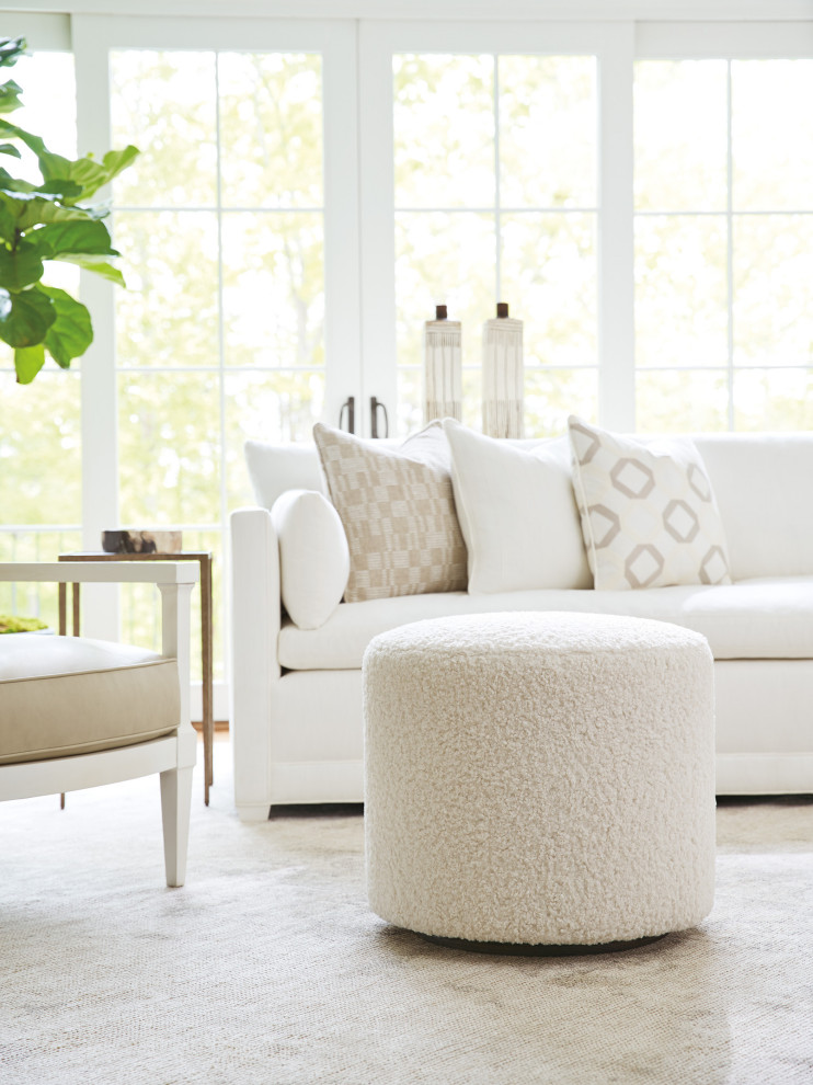 Three Arch Swivel Ottoman   Transitional   Footstools And Ottomans   by Lexington Home Brands  Houzz