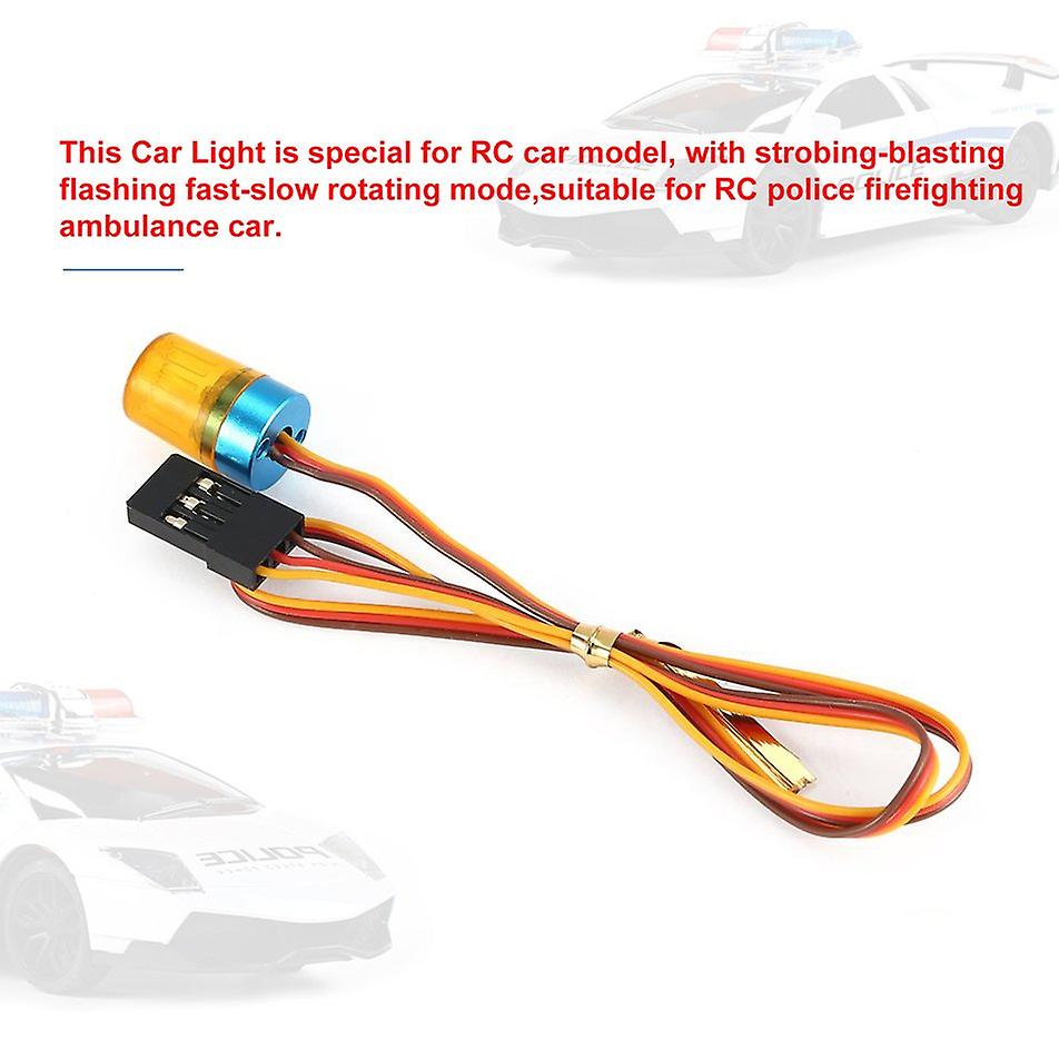 Ax-511 Circular Ultra Bright Led Light Strobing-blasting Flashing Fast-slow Rotating Mode Rc Police Firefighting Ambulance Car