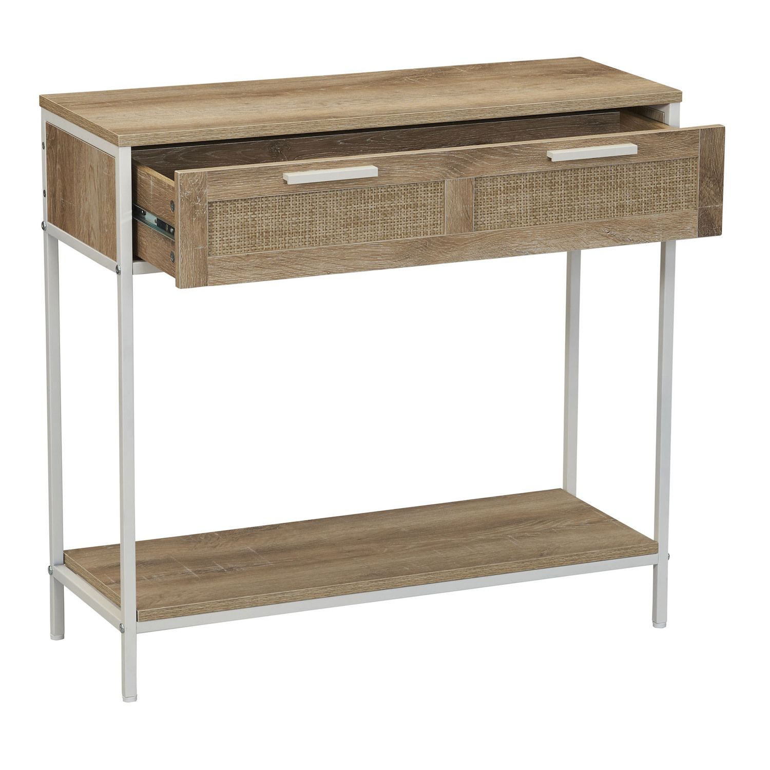 Household Essentials Modern Console Table with Drawer and Shelf