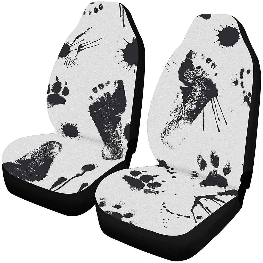 Set Of 2 Car Seat Covers Footprint Universal Auto Front Seats Protector Fits For Car，suv Sedan，truck D---74997