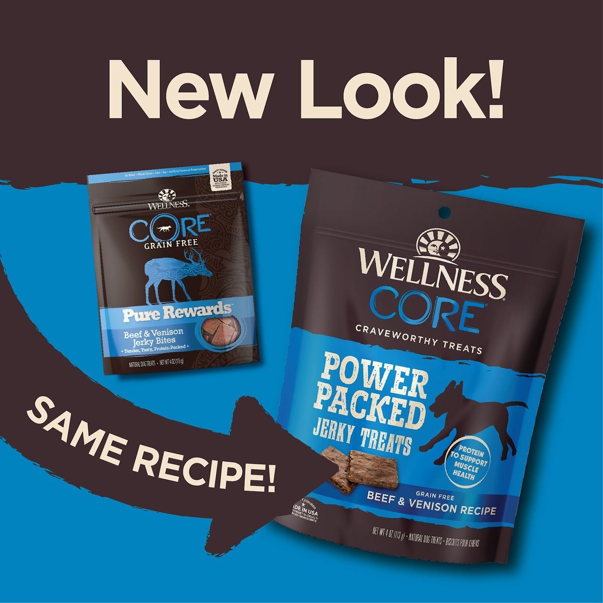 Wellness CORE Power Packed Venison Grain-Free Jerky Dog Treats