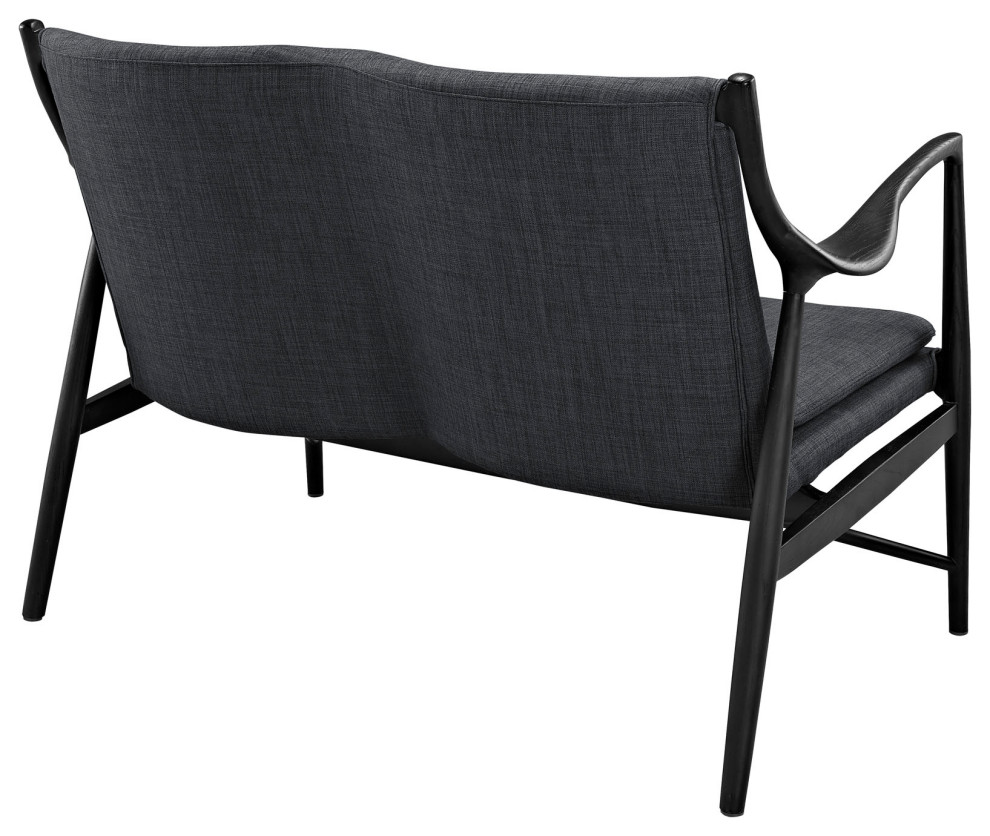 Makeshift Upholstered Fabric Loveseat   Midcentury   Loveseats   by Modern Furniture LLC  Houzz