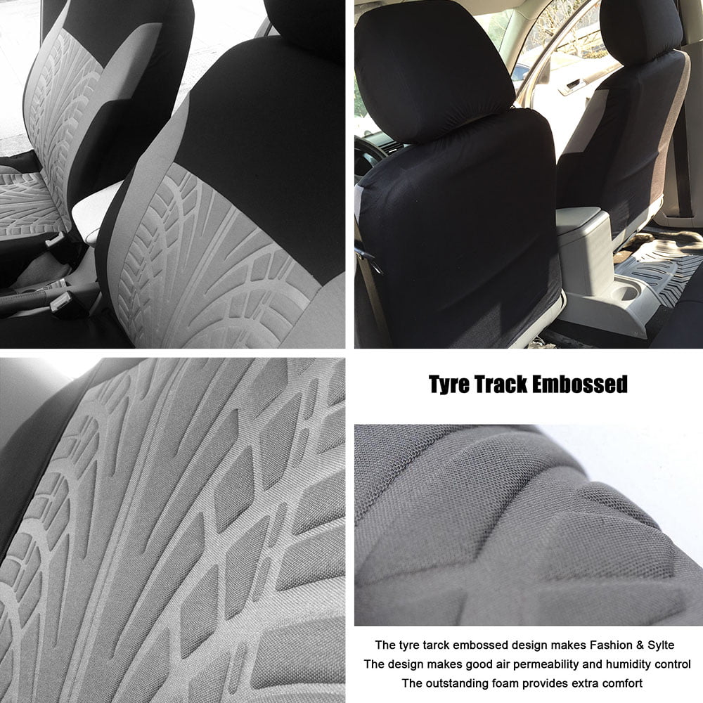 HOTBEST 9-piece Set Butterfly Styling Car Seat Covers， Full Set Front and Rear Universal Resistant Covers Set Elasticated Hems Compatible Washable Easy Fit