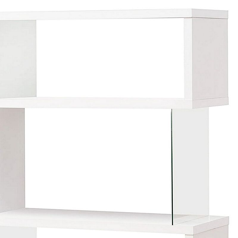 Fantastic glossy white wooden bookcase