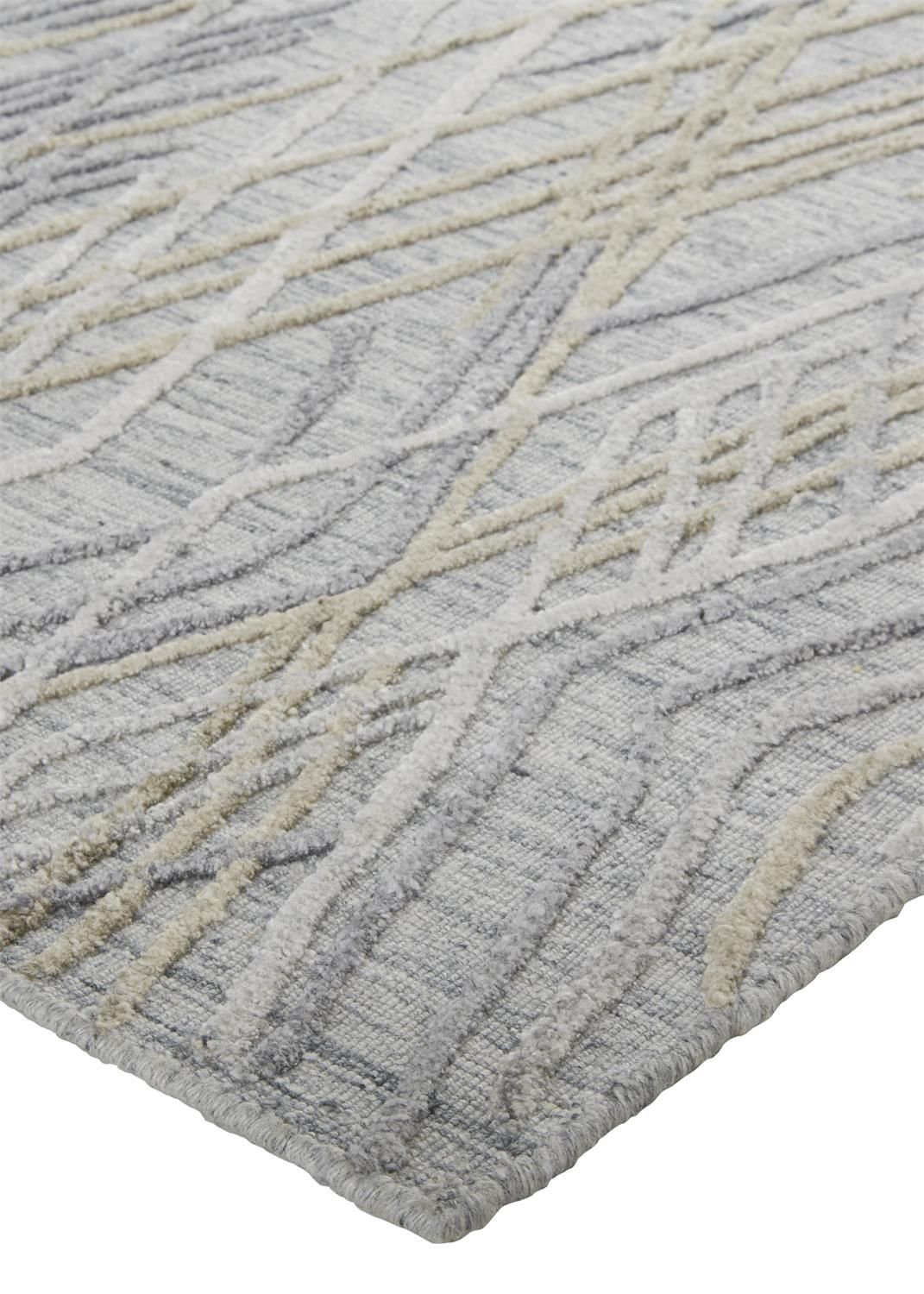 Huntley Hand Woven Gray and Taupe Rug by BD Fine