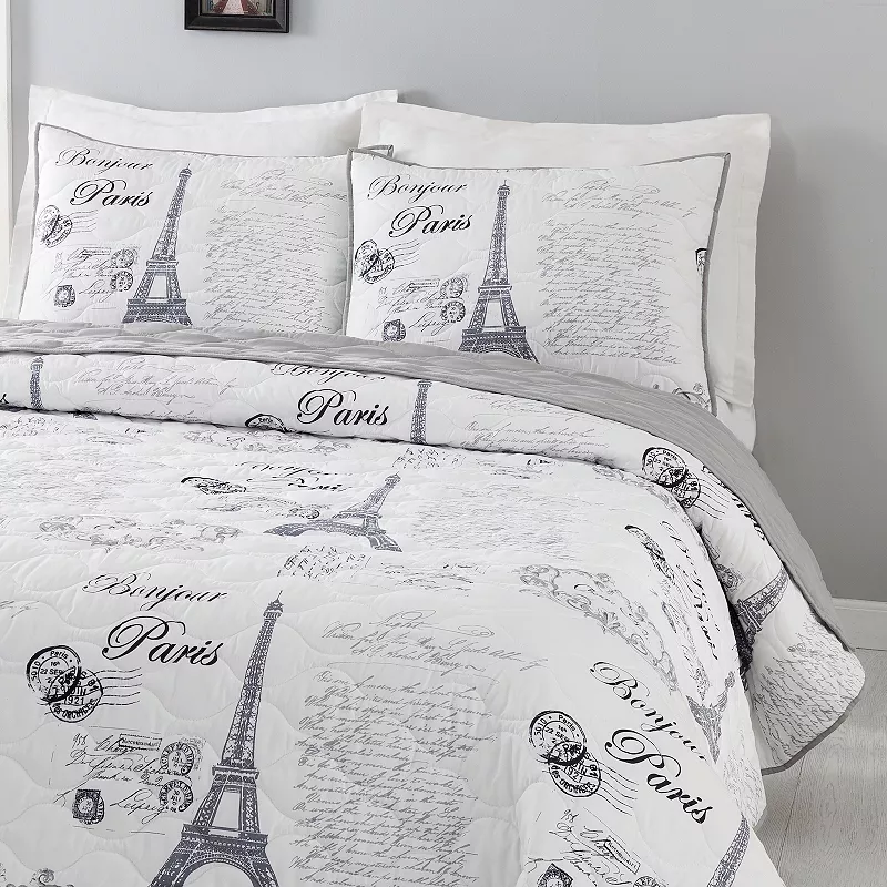 Presidio Square Dreams of Paris 3-Piece Quilt Set