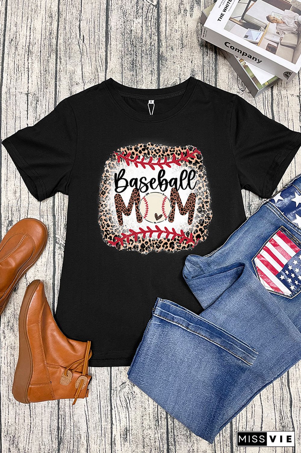 Baseball Mom Short Sleeve Graphic Tee Wholesale