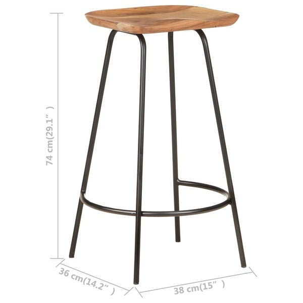 vidaXL Bar Stools 4 pcs Solid Acacia Wood - 15