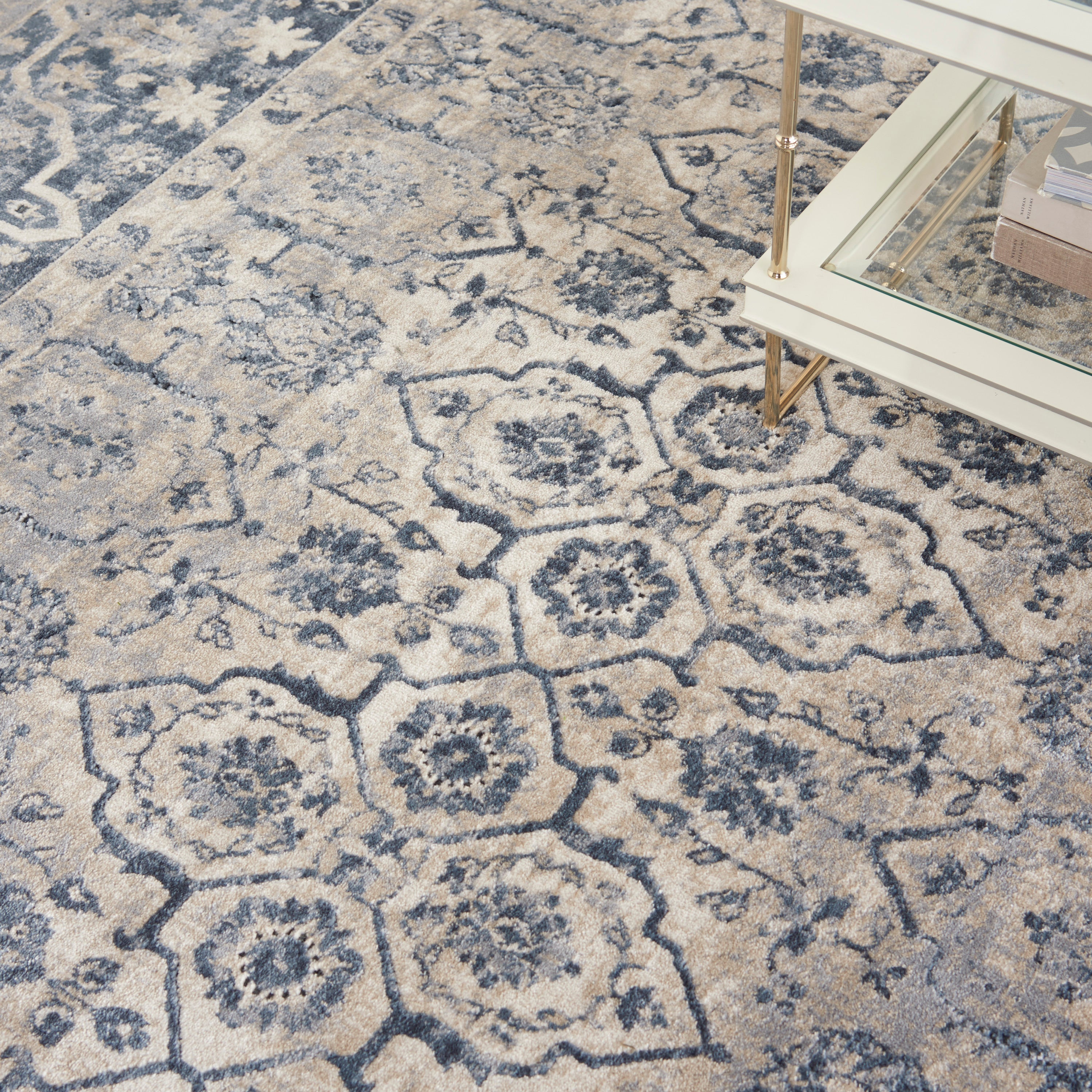 Malta Ivory/Blue Rug