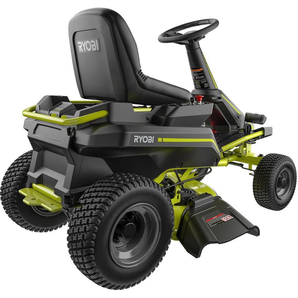 RYOBI 30 in. 48-Volt Brushless 50 Ah Battery Electric Rear Engine Riding Mower and Bagging Kit RY48130-1A