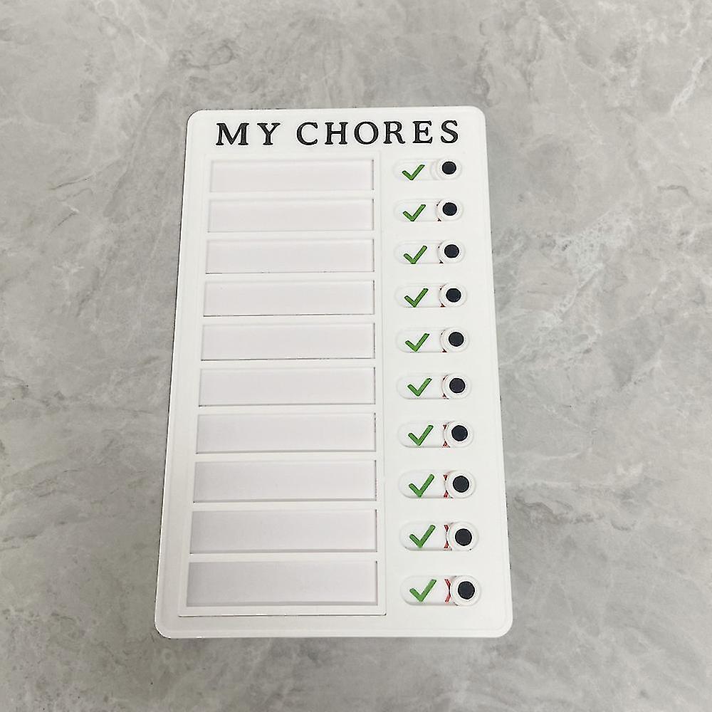 Memo Plastic Board Chore Chart Reusable Checklist，my Chores Checklist Daily Planner (1set)