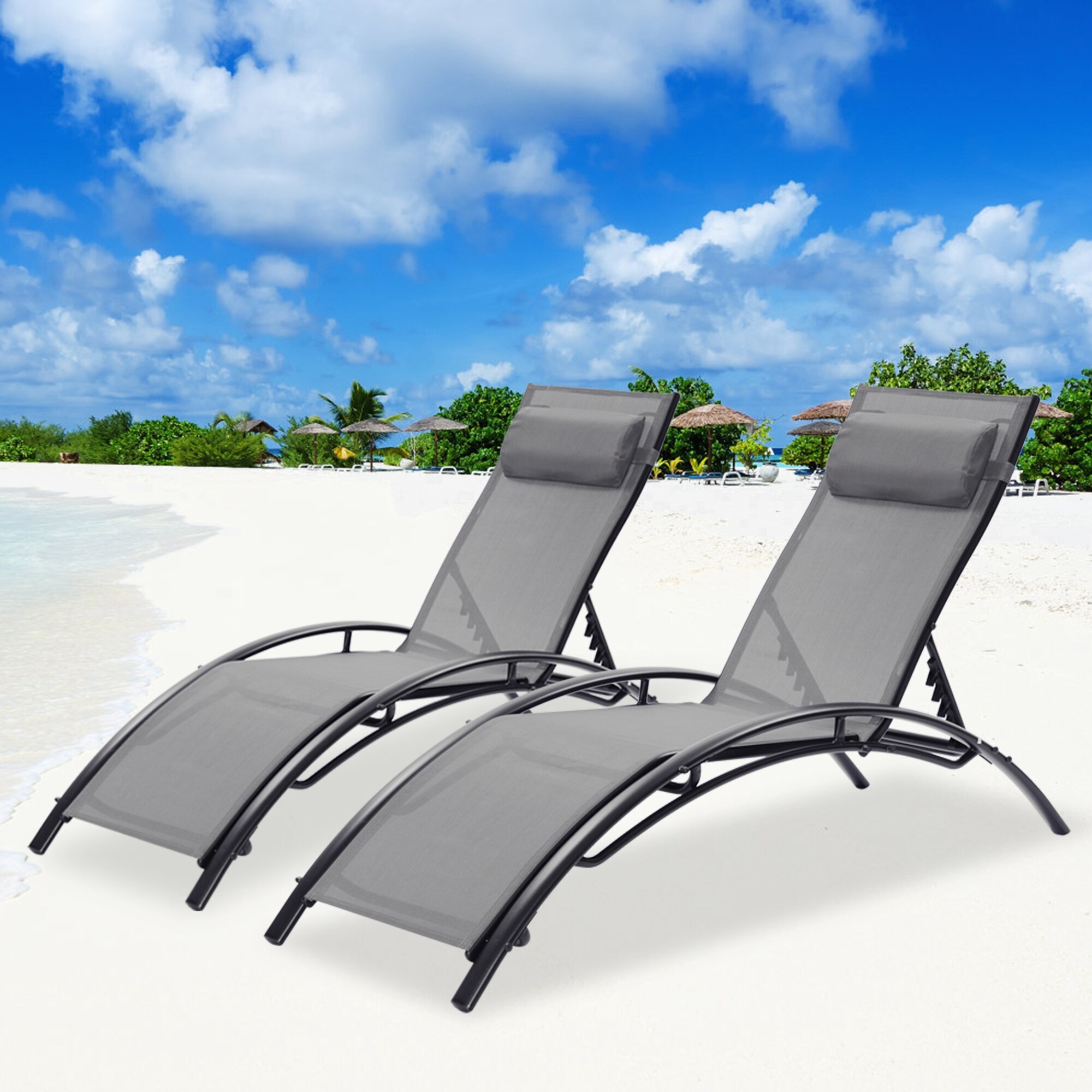 2 PCS Set Outdoor Lounge Chair