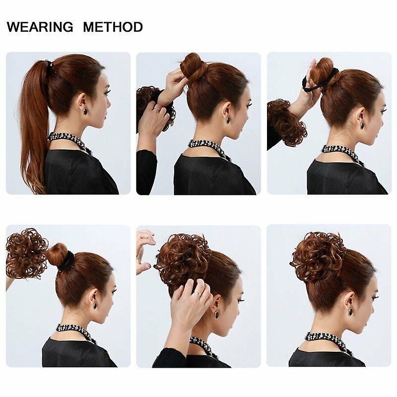 Curly Messy Bun Hair Piece Scrunchie Updo Cover Hair Extensions Real As Human