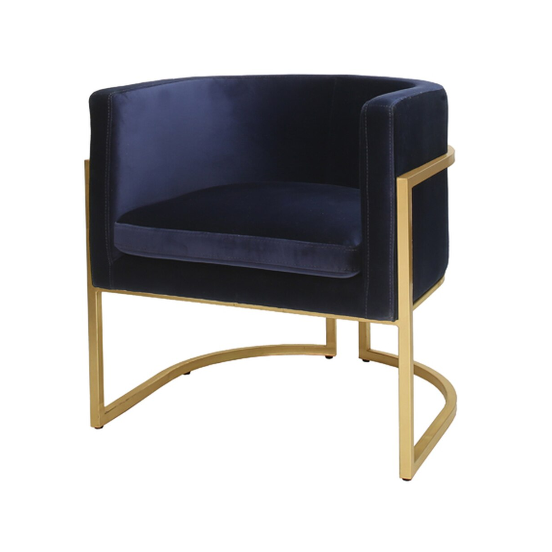 Gold Leaf Frame Barrel Arm Chair in Various Colors