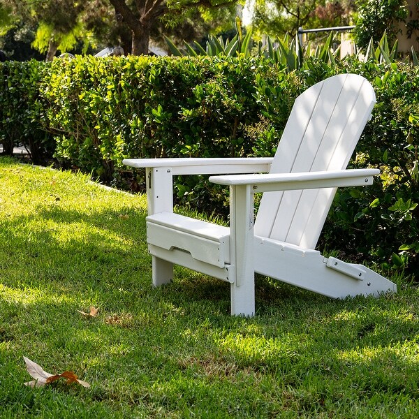 All Weather Folding Adirondack Chair，HDPE Recyclable Plastic