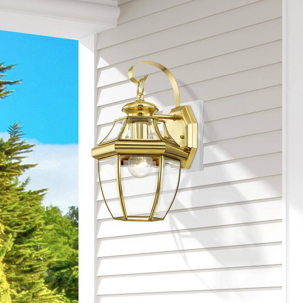 AVIANCE LIGHTING Monterey 1 Light Polished Brass Outdoor Wall Sconce 2151-02