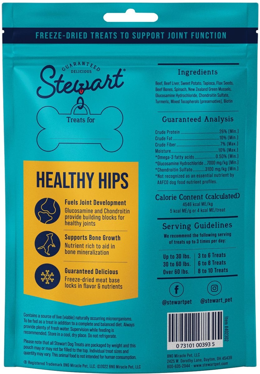 Stewart Healthy Hips Beef and Sweet Potato Recipe Grain-Free Freeze-Dried Dog Treats