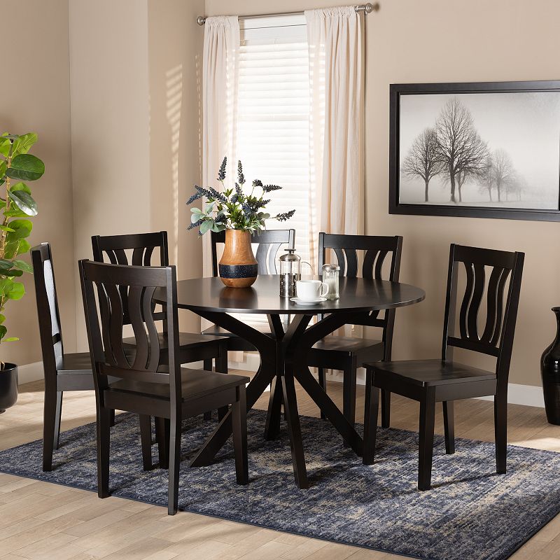 Baxton Studio Mare Dining 7-piece Set