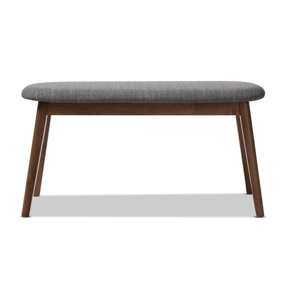 Mid Century Fabric Upholstered Bench by Baxton Studio