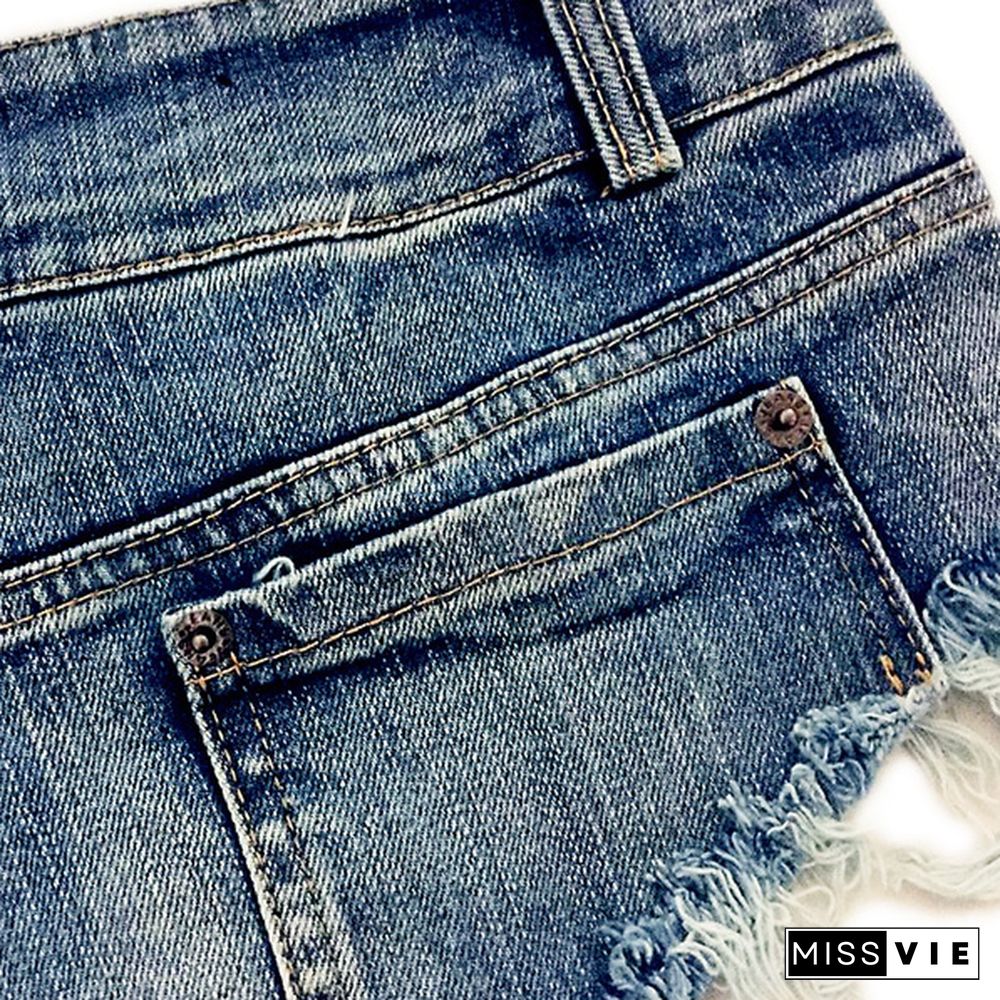 Women Sexy Cut Off Low Waist Denim Jeans Shorts Mini Hot Pants