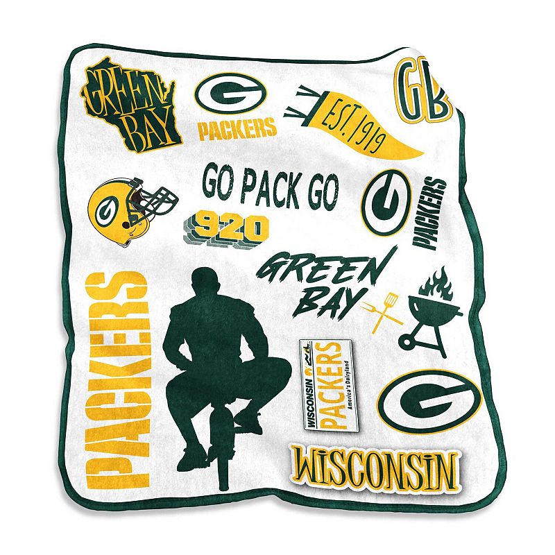 Green Bay Packers 50'' x 60'' Native Raschel Plush Throw Blanket