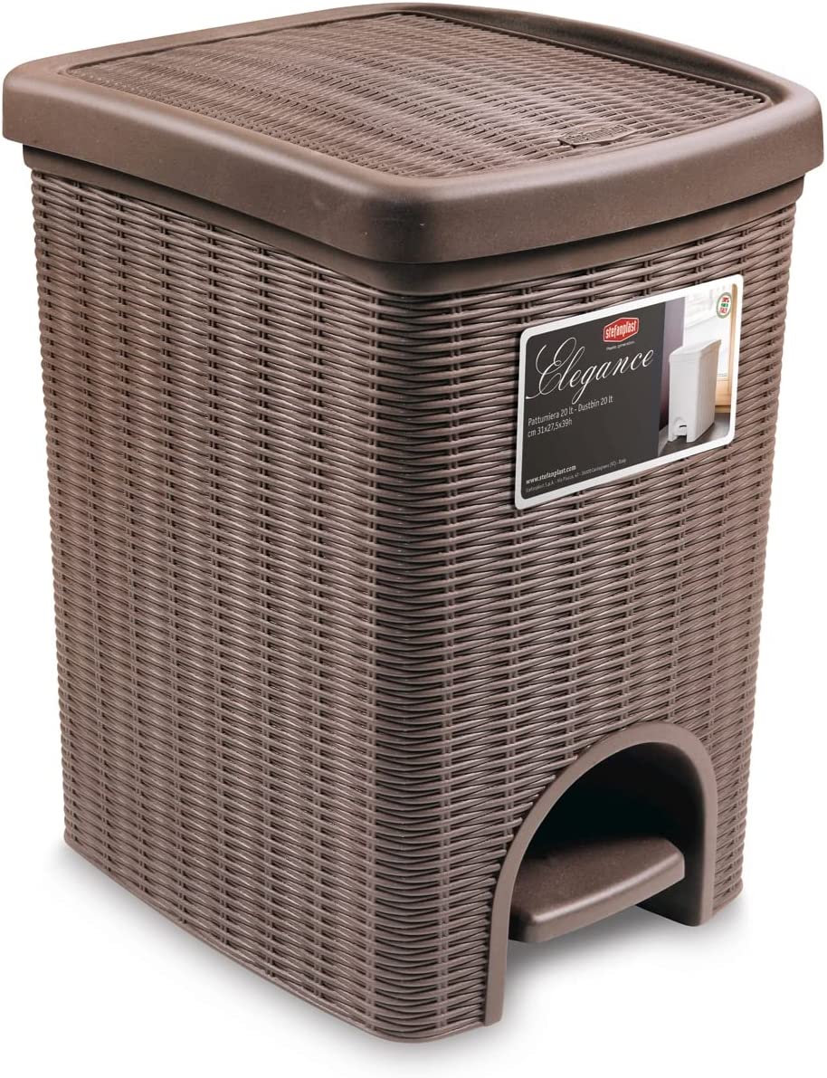 Elegance Dustbin, Dove Grey, 31 x 27.5 x 39 cm